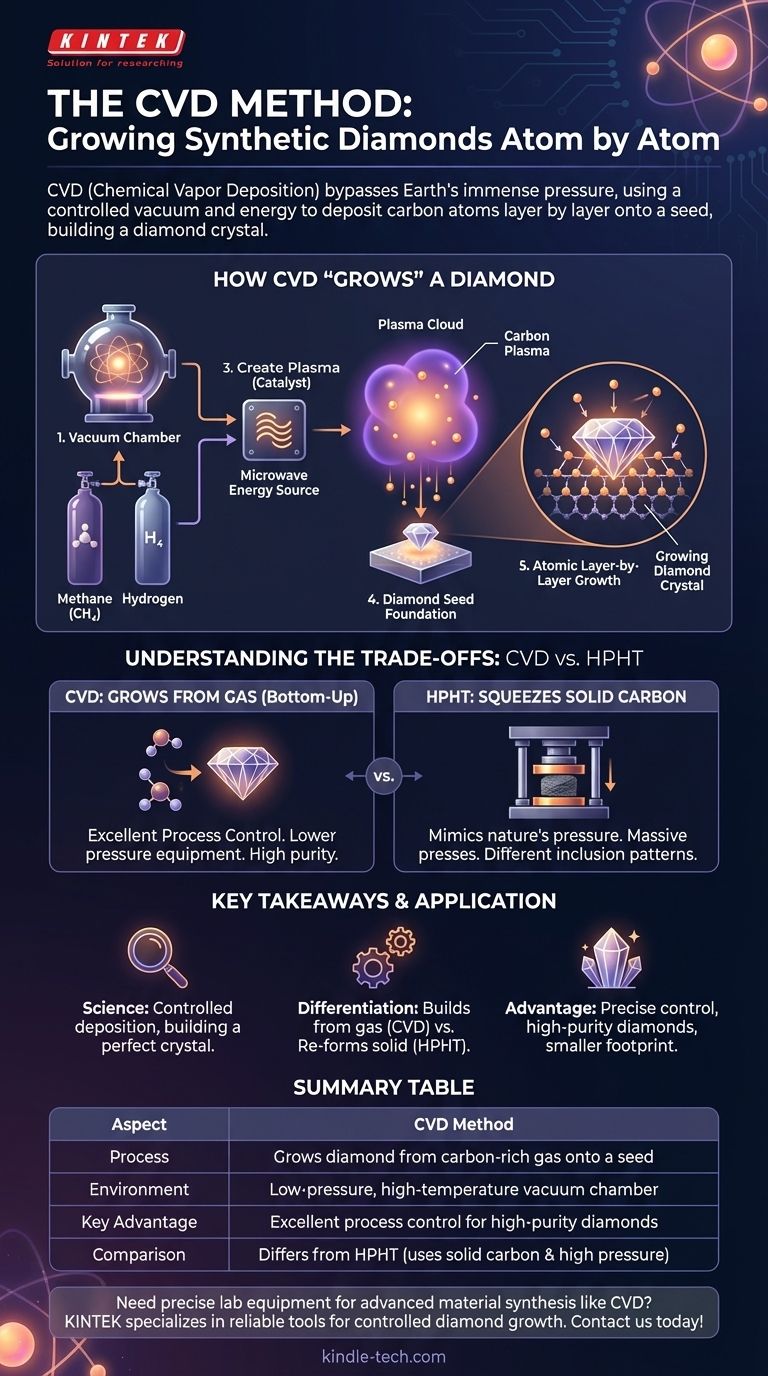 合成ダイヤモンドのCVD法とは何ですか？ガスから精密にラボでダイヤモンドを成長させる ビジュアルガイド