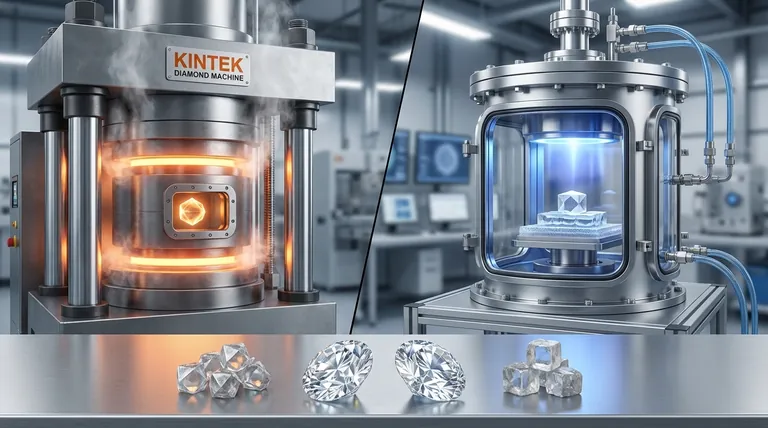 ¿Cuál es la diferencia entre los diamantes cultivados en laboratorio CVD y HPHT? Una guía para elegir el método correcto