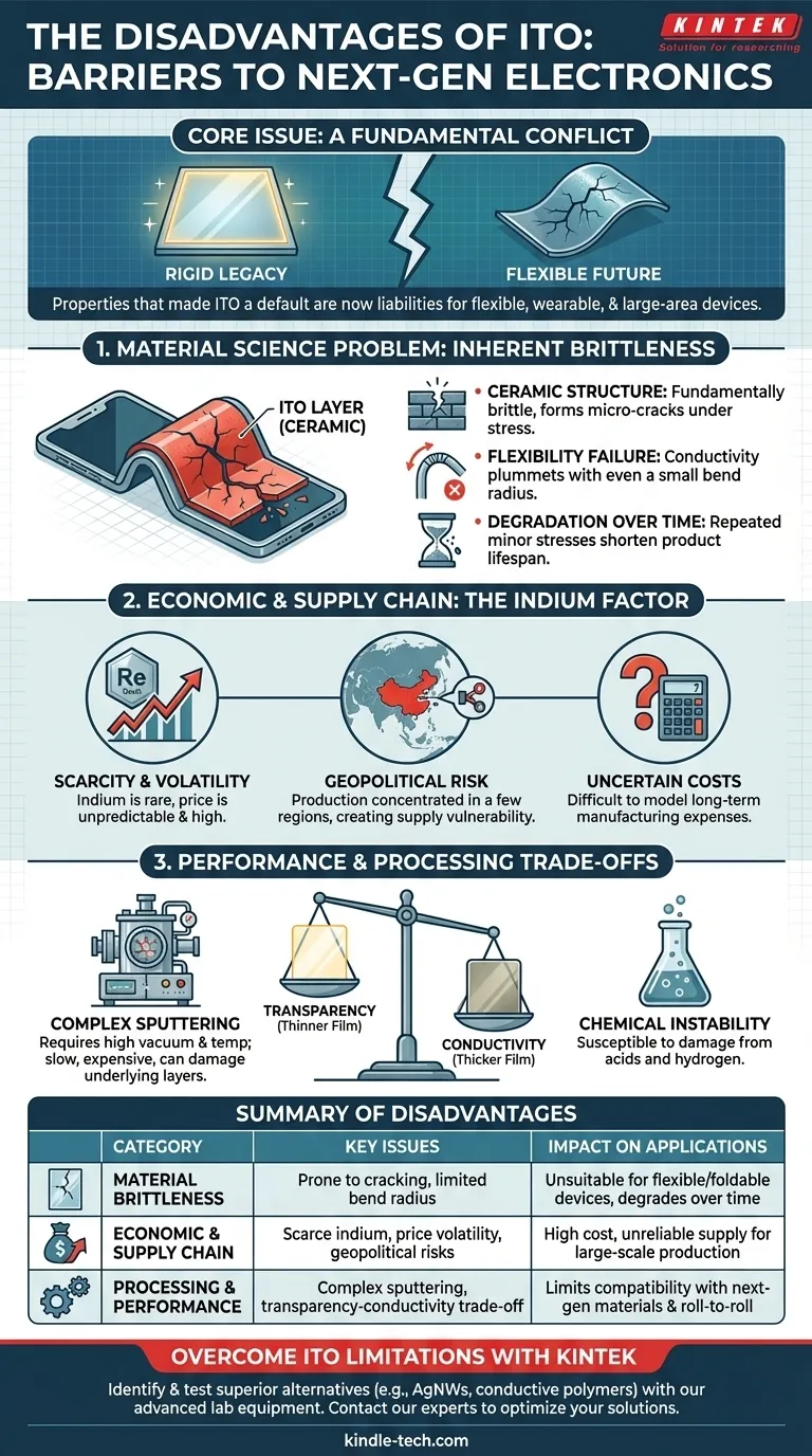 ما هي عيوب أكسيد القصدير والإنديوم (ITO)؟ القيود الرئيسية للإلكترونيات المرنة والفعالة من حيث التكلفة دليل مرئي
