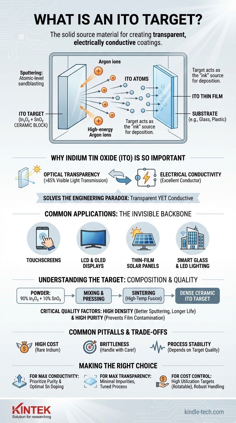 Cos'è un target ITO? La chiave per rivestimenti trasparenti e conduttivi per display e pannelli solari Guida Visiva