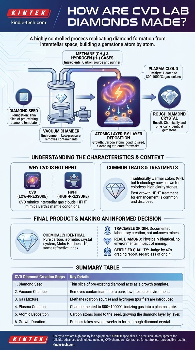 How are CVD lab diamonds made? Discover the Science Behind Lab-Grown Gems Visual Guide