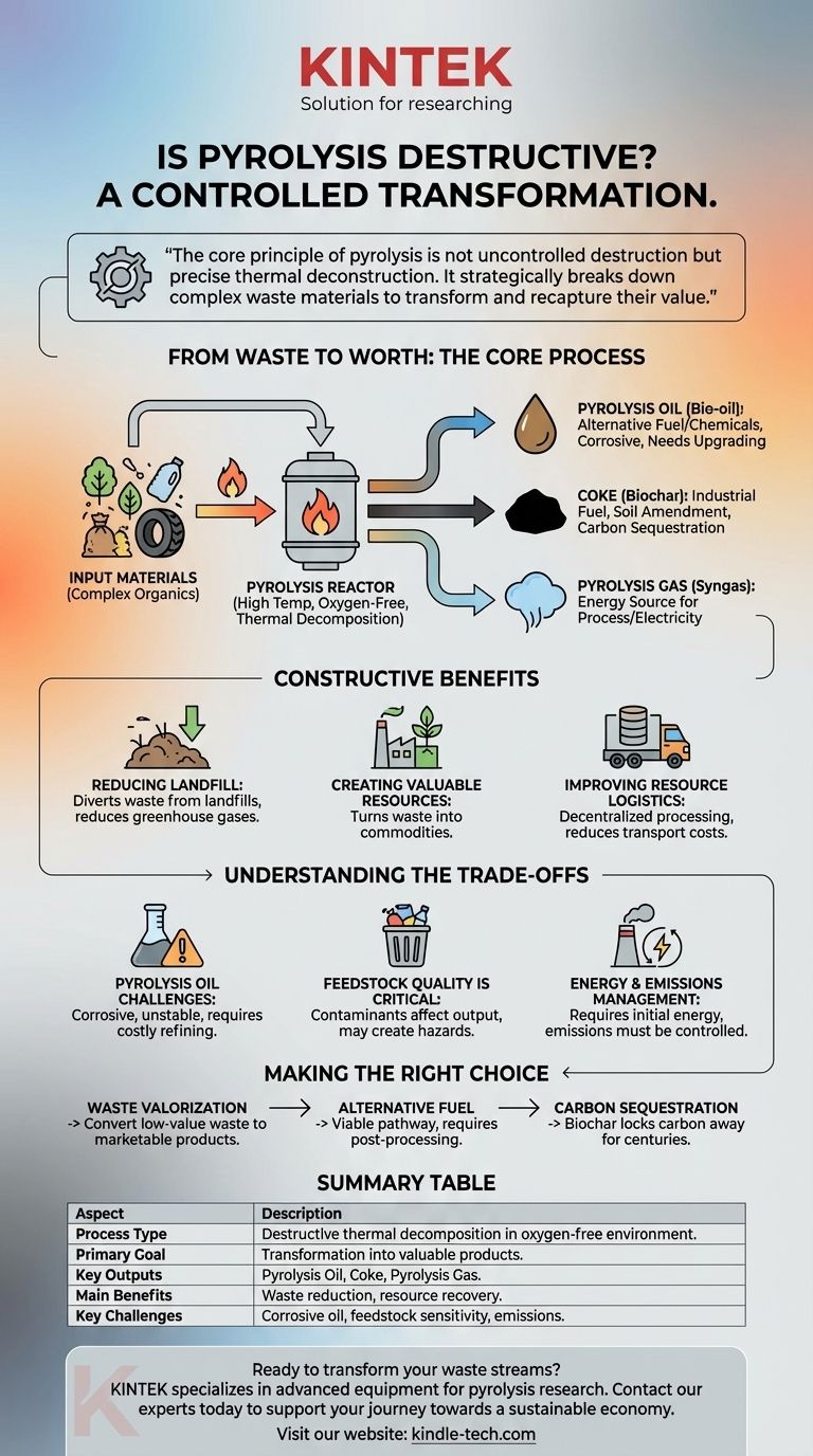 Is pyrolysis destructive? Unlocking Value from Waste Through Controlled Thermal Transformation Visual Guide