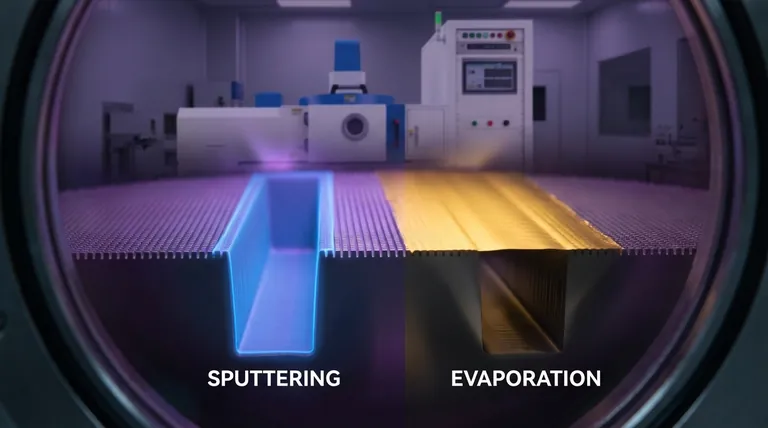 La deposizione sputtering è migliore della deposizione per evaporazione per quanto riguarda la copertura dei gradini? Sì, per un rivestimento superiore su superfici complesse