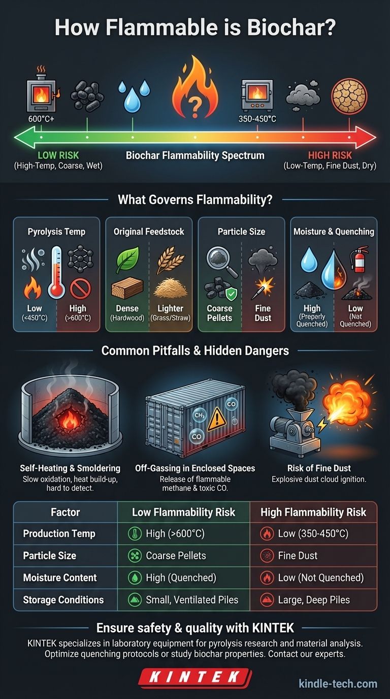 バイオ炭の引火性は？火災リスクを理解し管理するためのガイド ビジュアルガイド