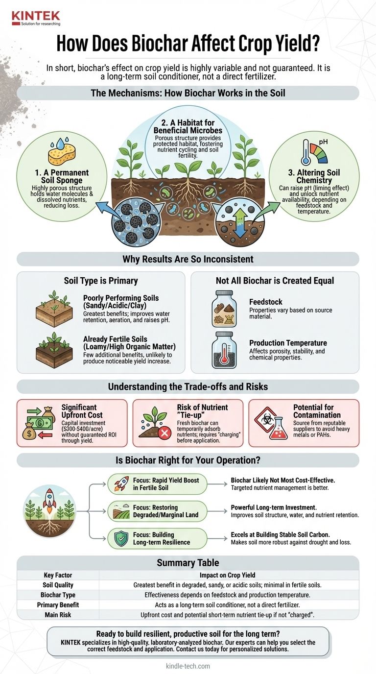 Quel est l'effet du biochar sur le rendement des cultures ? Un guide pour maximiser la santé des sols et la productivité à long terme Guide Visuel