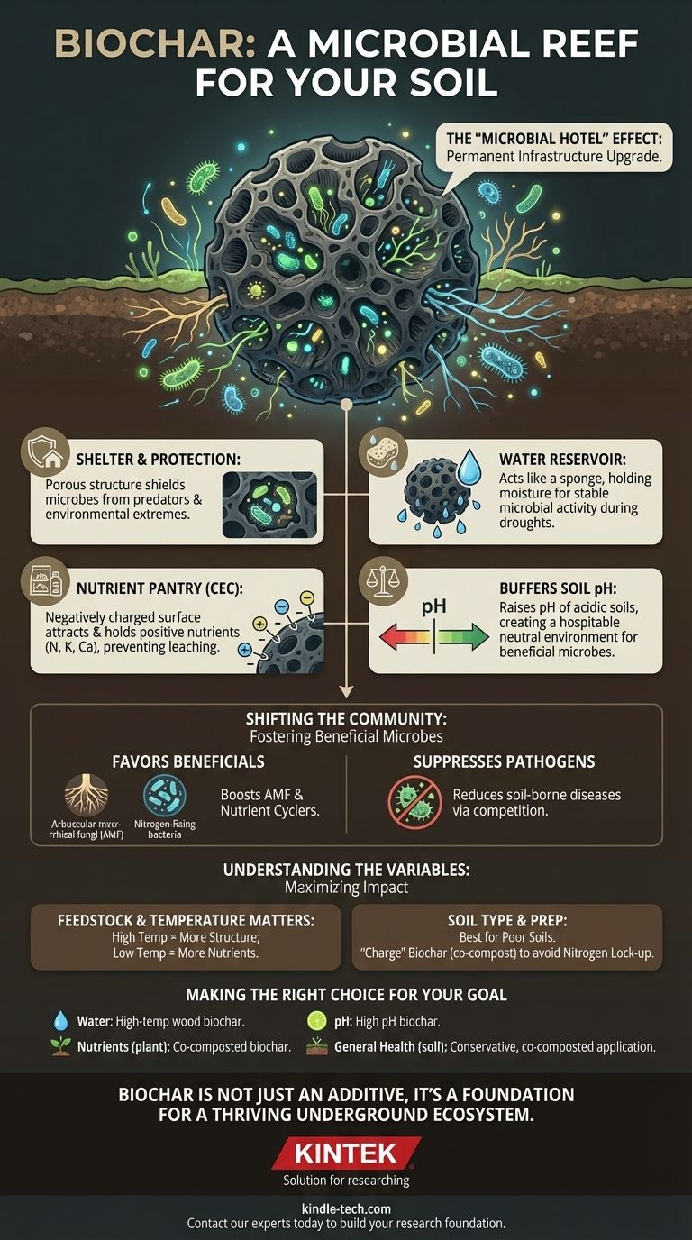 ¿Cuál es el efecto del biocarbón en la población microbiana? Construya un ecosistema de suelo próspero con biocarbón Guía Visual