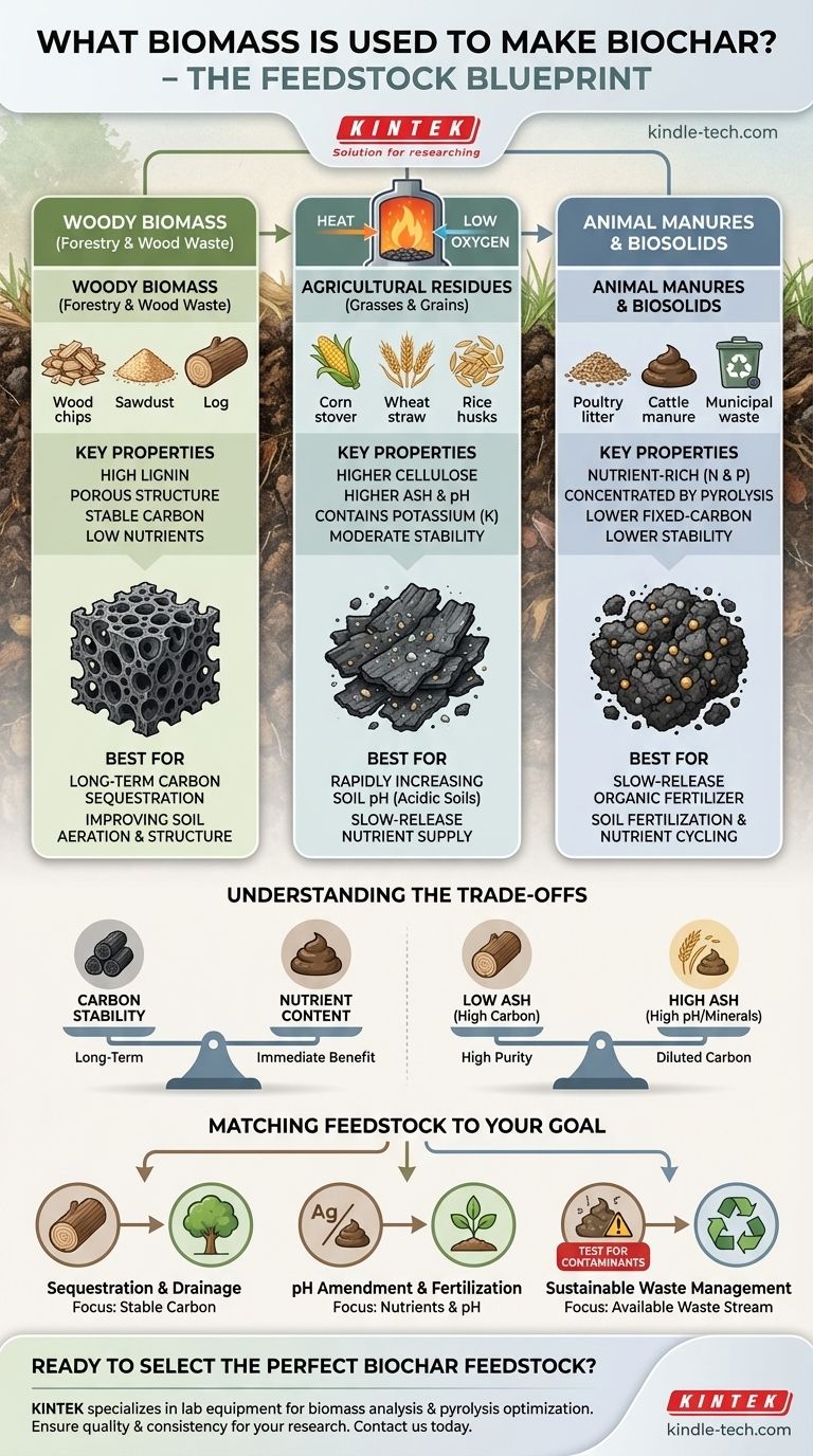 ¿Qué biomasa se utiliza para fabricar biocarbón? La guía definitiva para elegir la materia prima adecuada Guía Visual