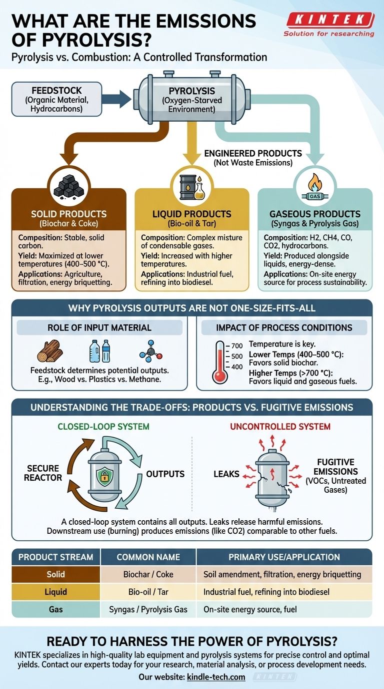 열분해의 배출물은 무엇인가요? 폐기물을 오염이 아닌 가치 있는 제품으로 전환하기 시각적 가이드