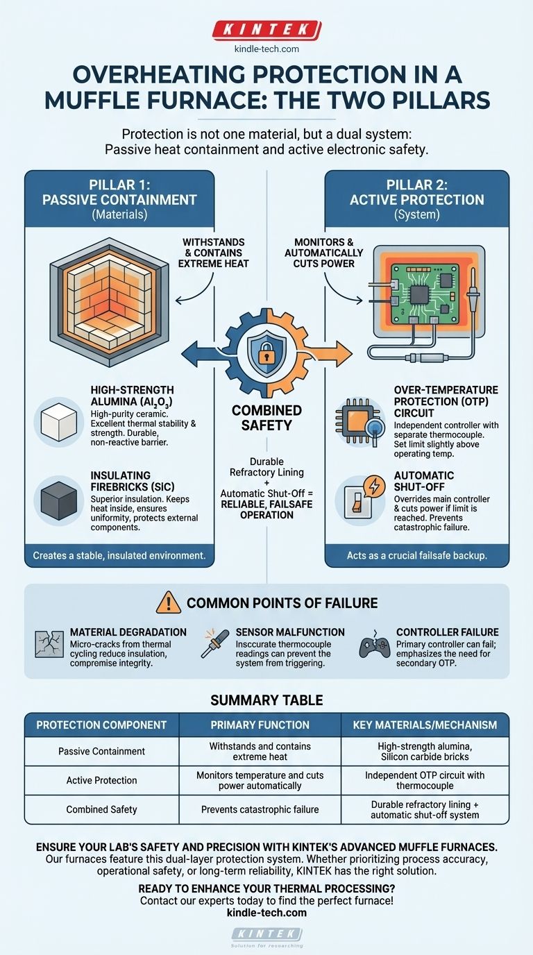 Quel type de matériau est utilisé pour la protection contre la surchauffe dans un four à moufle ? Explication d'un système de sécurité à double couche Guide Visuel