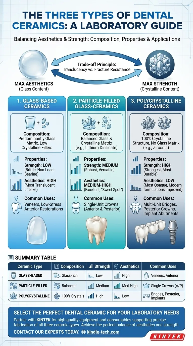 ¿Cuáles son los tres tipos de cerámica dental? Una guía para equilibrar la estética y la resistencia Guía Visual