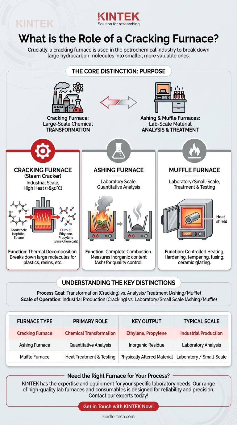 Qual è il ruolo di un forno di cracking? Trasformare gli idrocarburi in preziosi blocchi costitutivi chimici Guida Visiva