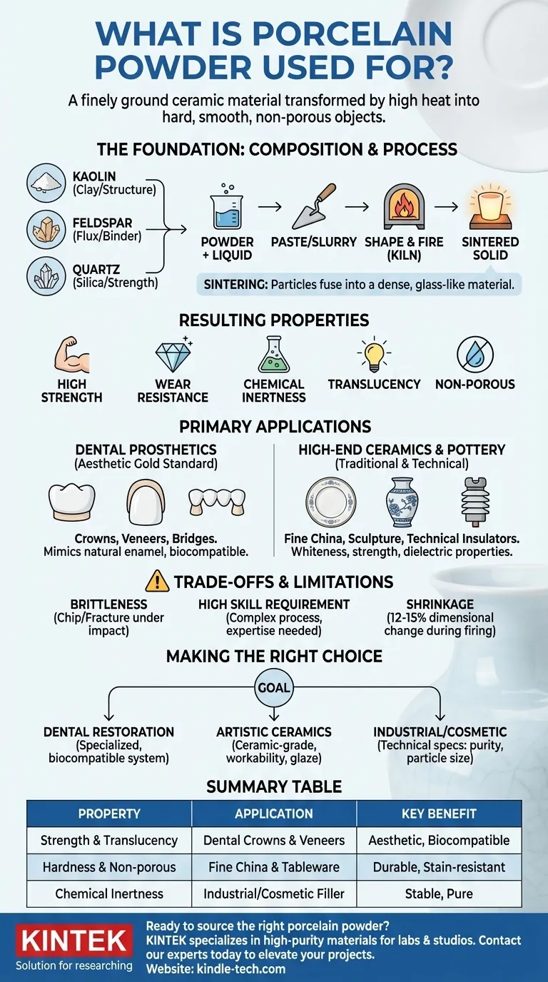 Для чего используется фарфоровый порошок? От зубных коронок до изысканного фарфора Визуальное руководство