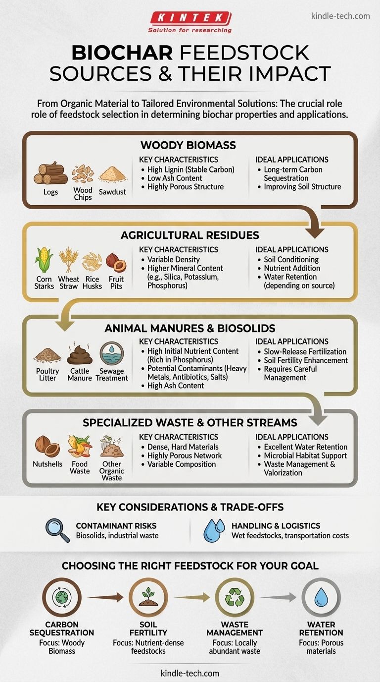バイオ炭製造の原料は何ですか？木材から廃棄物まで、適切な原料の選び方 ビジュアルガイド