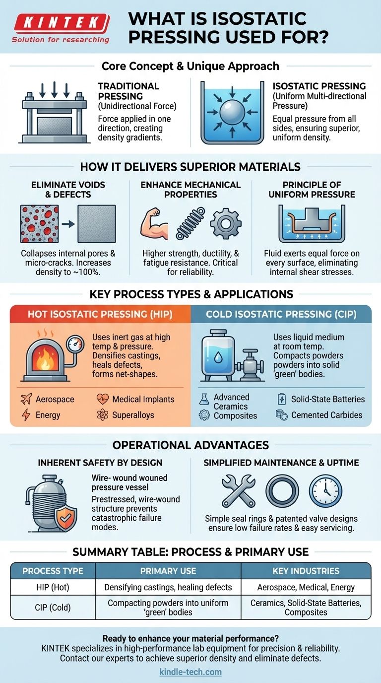 À quoi servent les presses isostatiques ? Obtenez une densité uniforme et des performances matérielles supérieures Guide Visuel