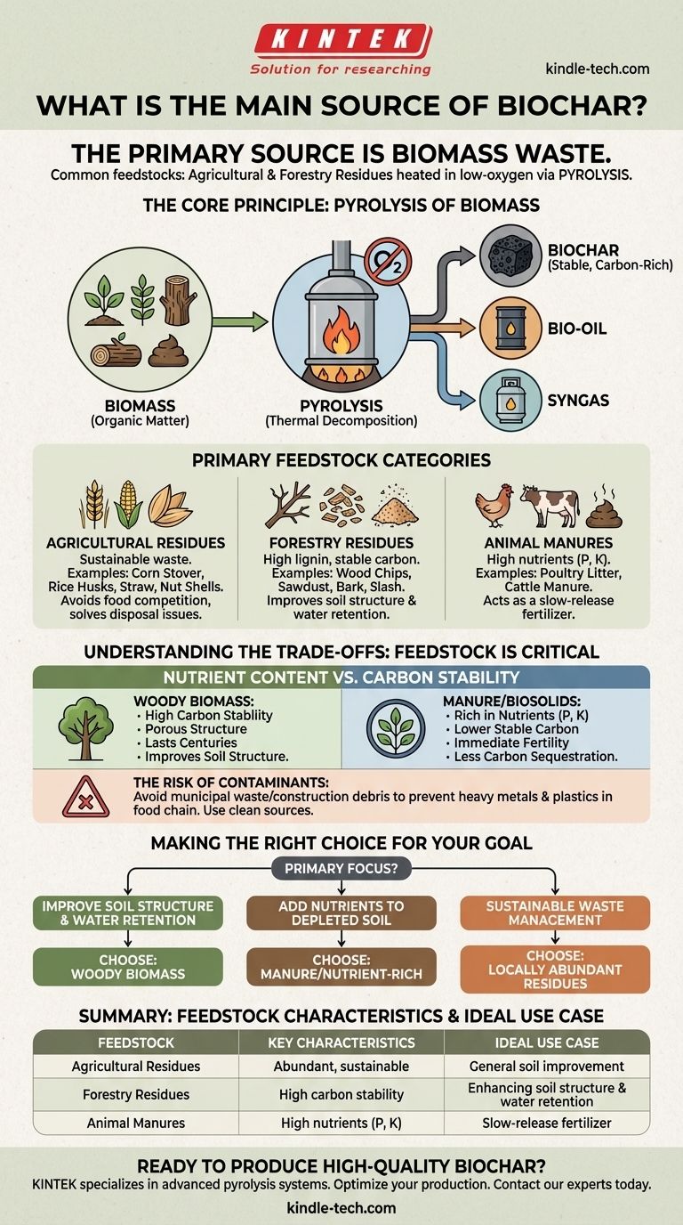 ¿Cuál es la principal fuente de biocarbón? Desbloquee el poder de las materias primas sostenibles Guía Visual