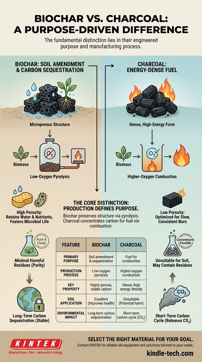 바이오차는 왜 숯보다 나은가요? 당신의 목표에 맞는 올바른 탄소 잠금 해제 시각적 가이드