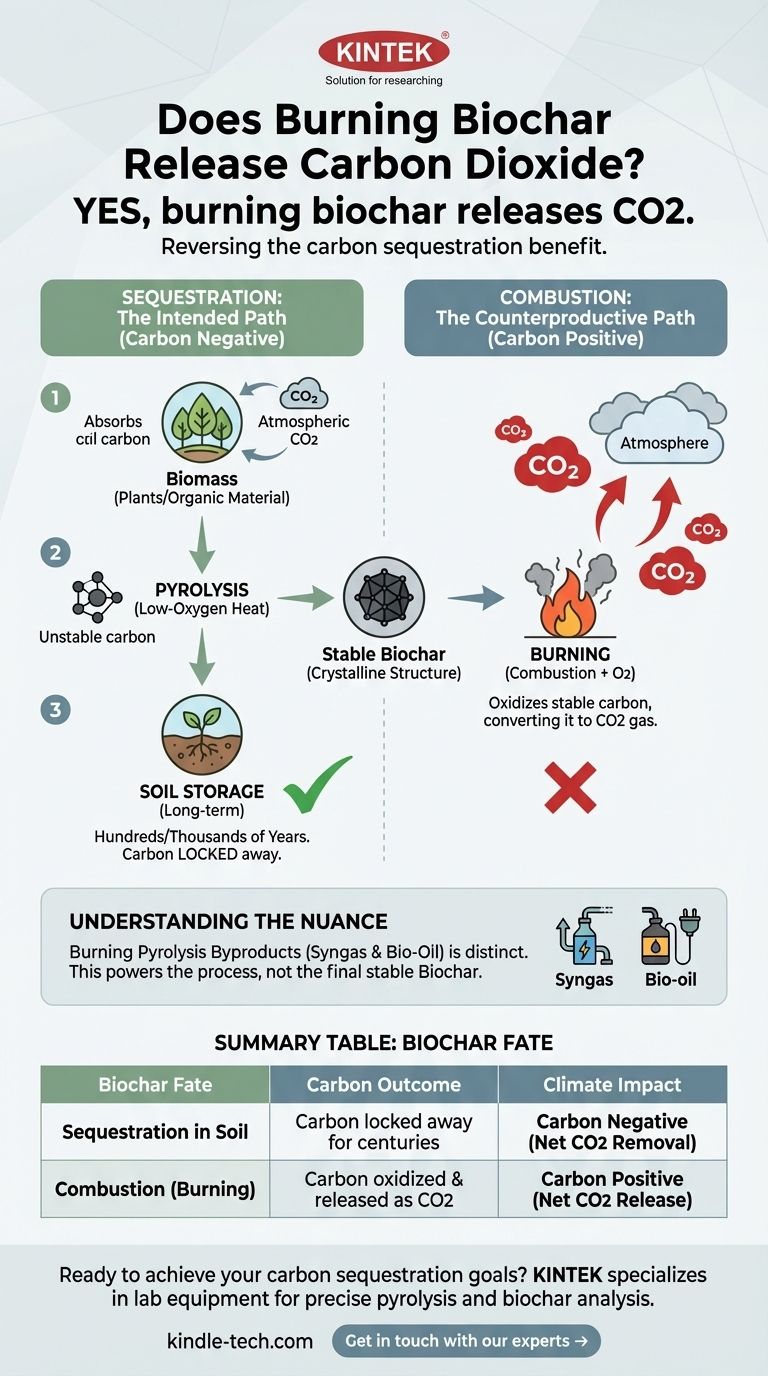 Setzt das Verbrennen von Biokohle Kohlendioxid frei? Ja, und es kehrt den Klimavorteil um. Visuelle Anleitung