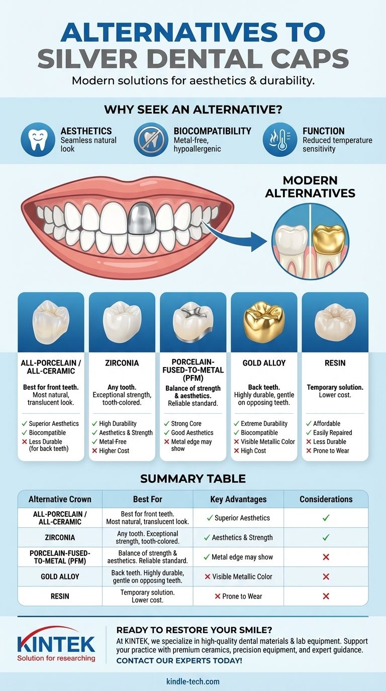 Gibt es eine Alternative zu Silberkronen? Entdecken Sie moderne, natürlich aussehende Zahnkronen Visuelle Anleitung