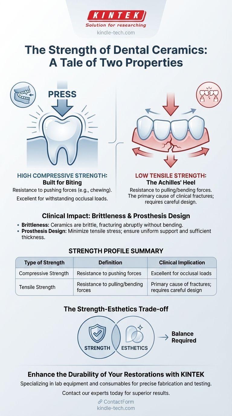 치과용 세라믹의 강도는 무엇인가요? 압축력 대 인장력 균형 마스터하기 시각적 가이드
