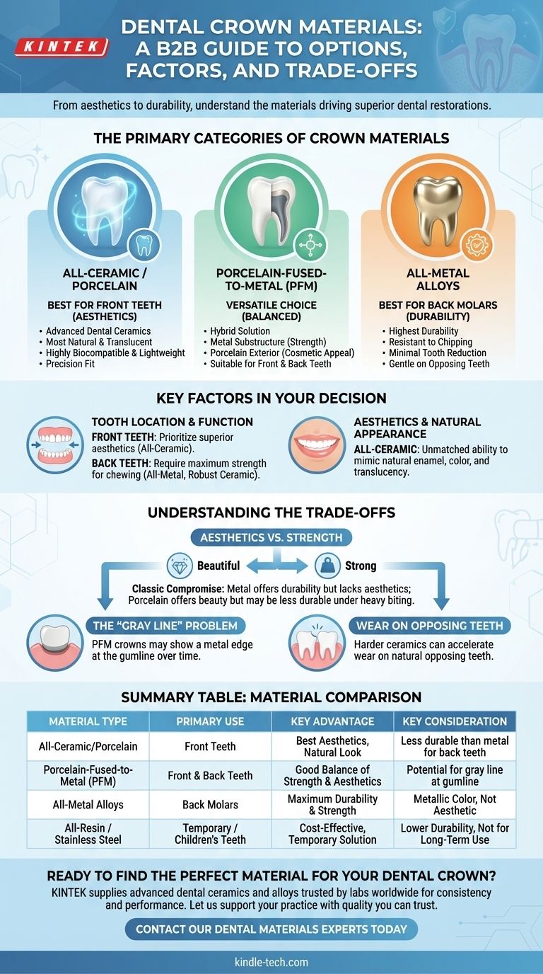Welche Materialien werden für Zahnkronen verwendet? Ein Leitfaden zu Ästhetik, Haltbarkeit & Kosten Visuelle Anleitung
