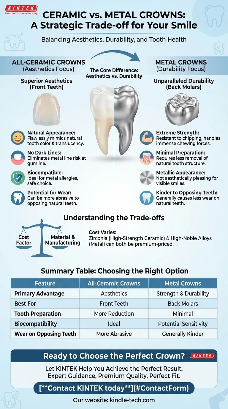 ¿Qué es mejor, una corona de cerámica o de metal? Sopesando la estética frente a la durabilidad para su sonrisa Guía Visual