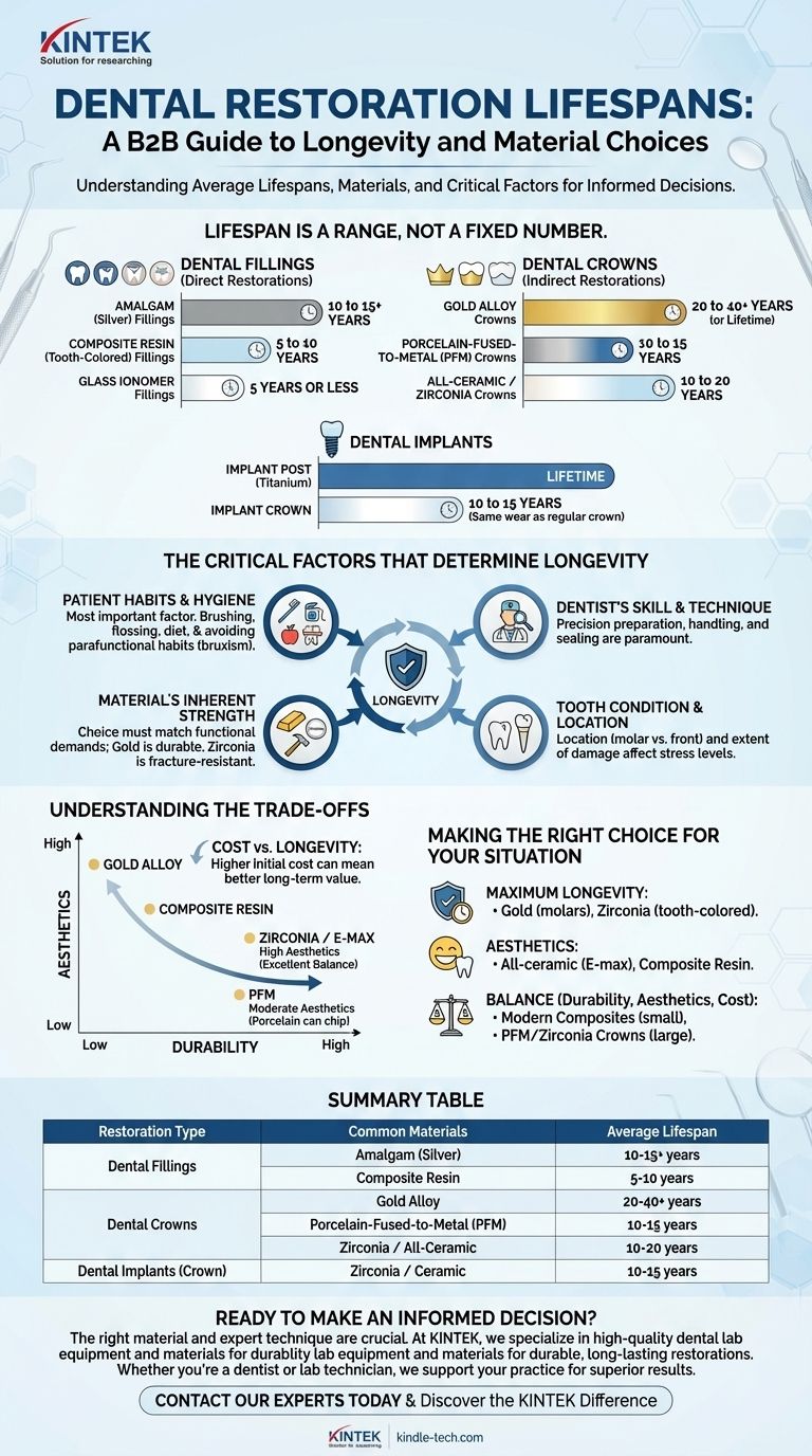 牙科修复体的平均寿命是多久？通过选择合适的材料最大化您的投资 图解指南