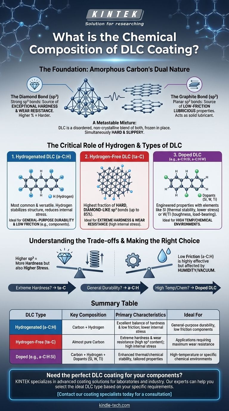 Qual è la composizione chimica del rivestimento DLC? È una famiglia di materiali a base di carbonio Guida Visiva