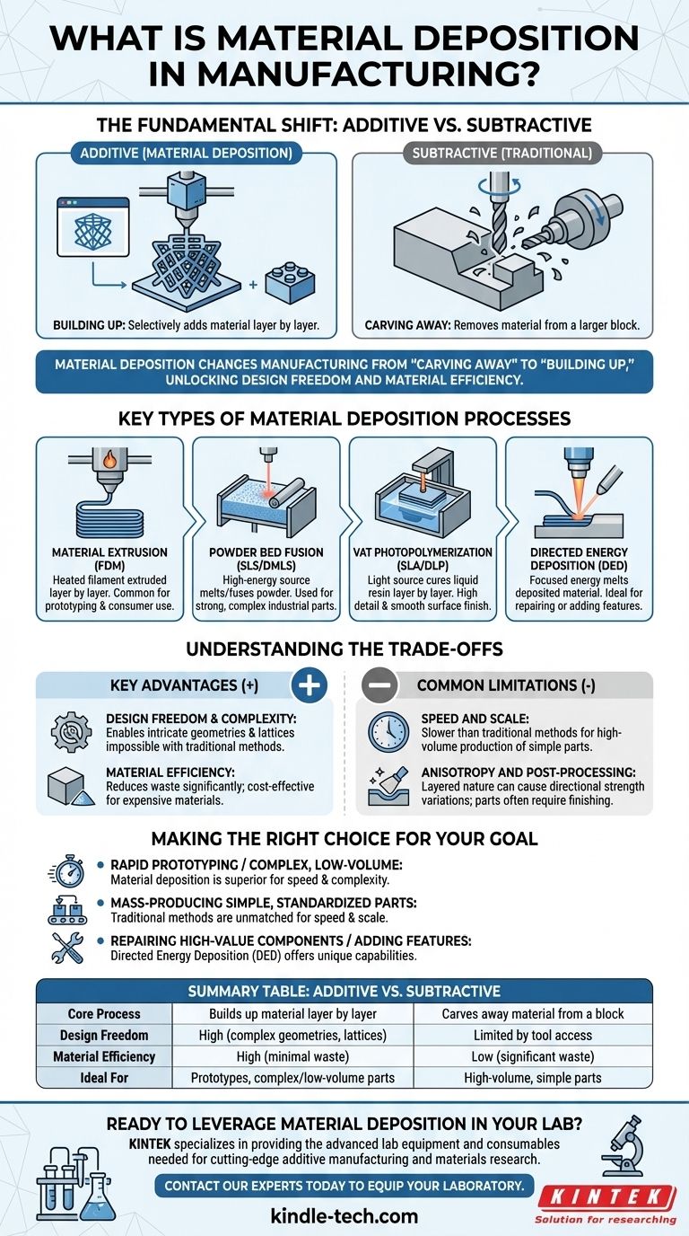 製造における材料堆積とは？積層プロセスでデザインの自由度を解き放つ ビジュアルガイド