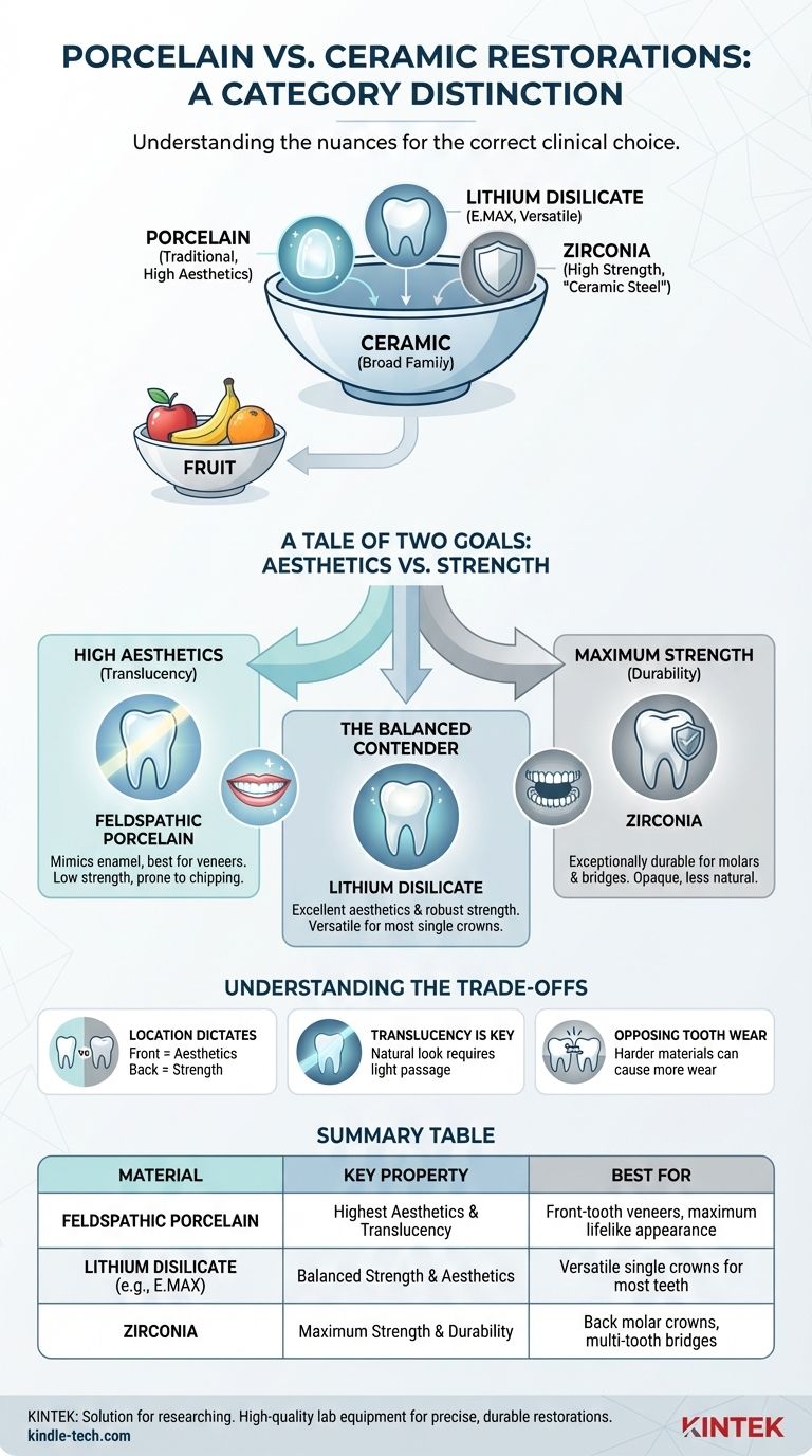 ما الفرق بين ترميم البورسلين والسيراميك؟ اختر المادة المناسبة لابتسامتك دليل مرئي