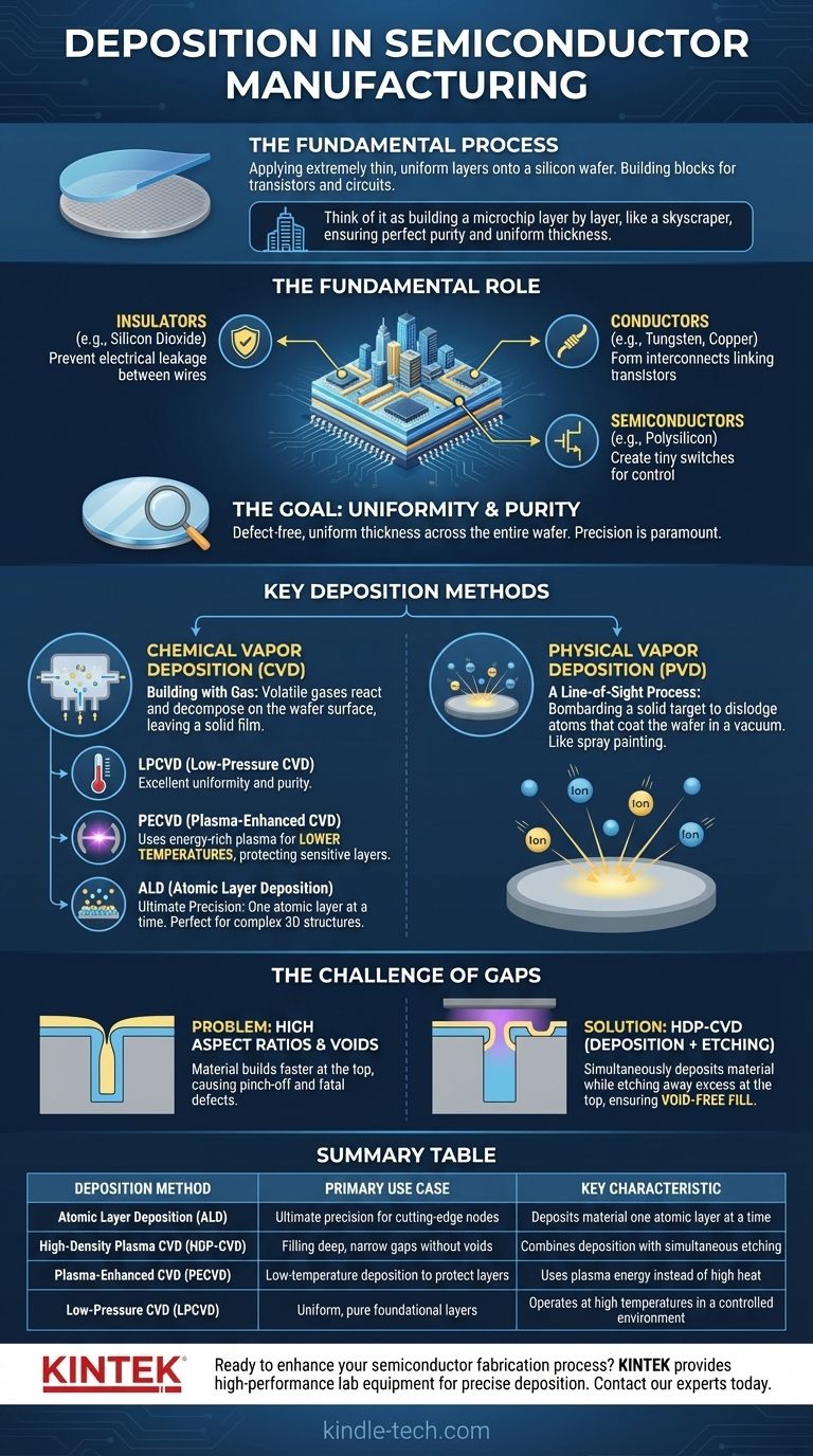 What is deposition in semiconductor manufacturing? Building the Microscopic Layers of Modern Chips Visual Guide