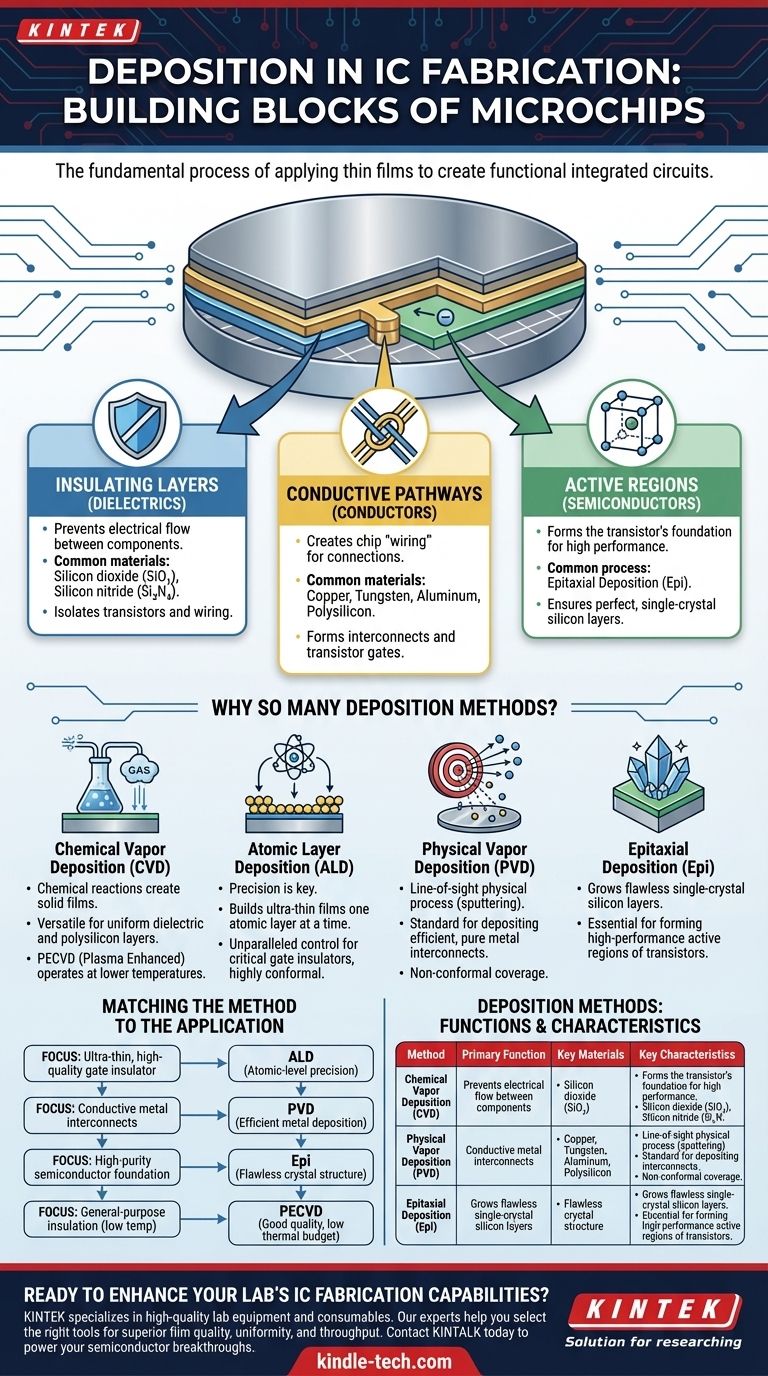 كيف يعتبر الترسيب مفيدًا في تصنيع الدوائر المتكاملة؟ بناء الطبقات الأساسية للرقائق الدقيقة دليل مرئي