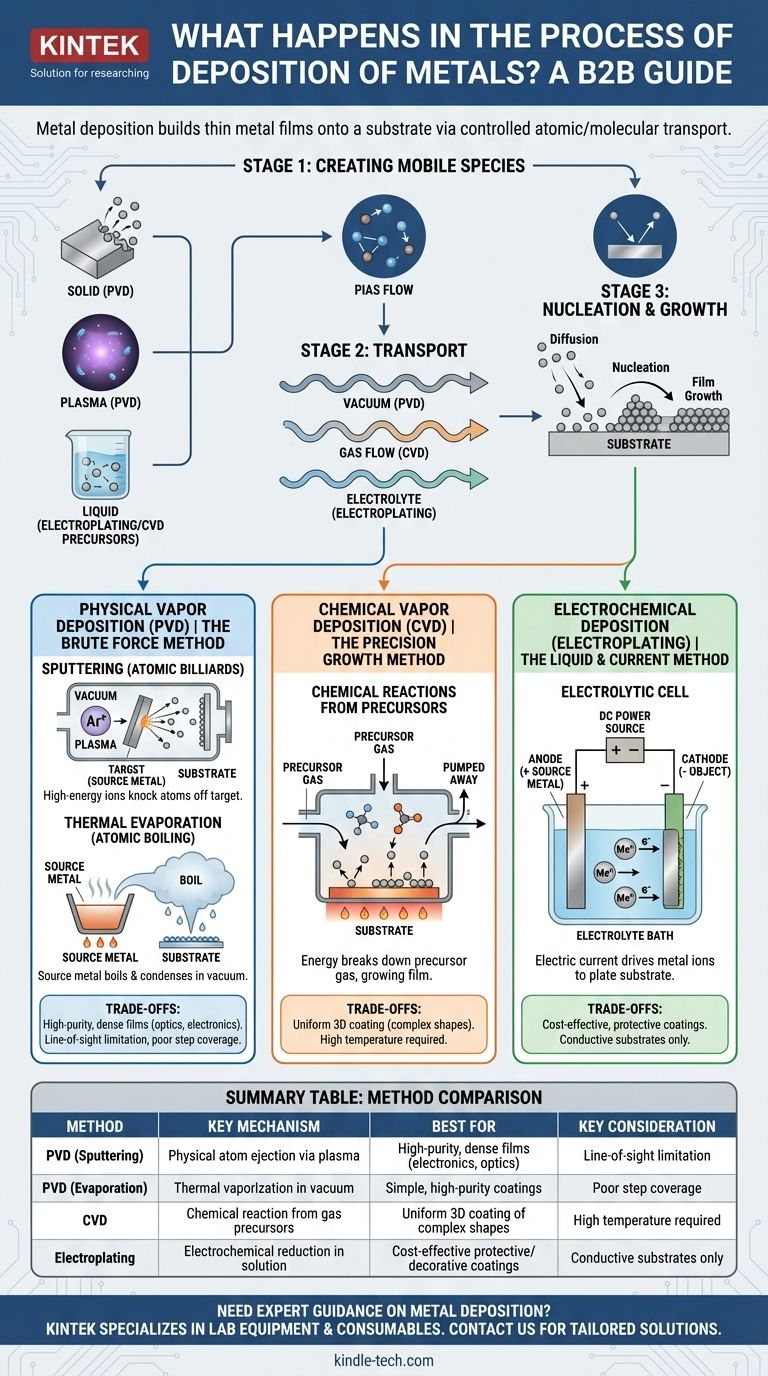 ماذا يحدث في عملية ترسيب المعادن؟ دليل لتقنيات طلاء الأغشية الرقيقة دليل مرئي