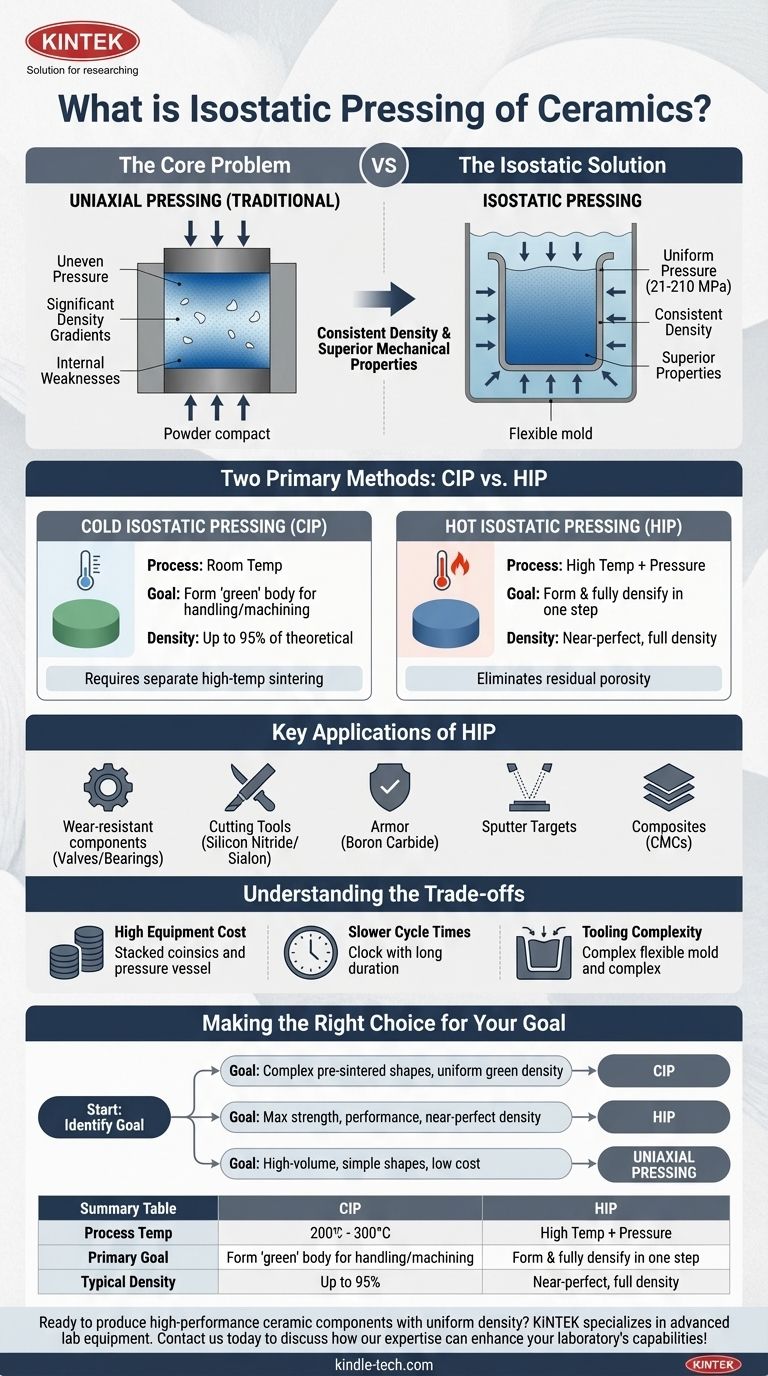 Что такое изостатическое прессование керамики? Достижение однородной плотности и сложных форм Визуальное руководство
