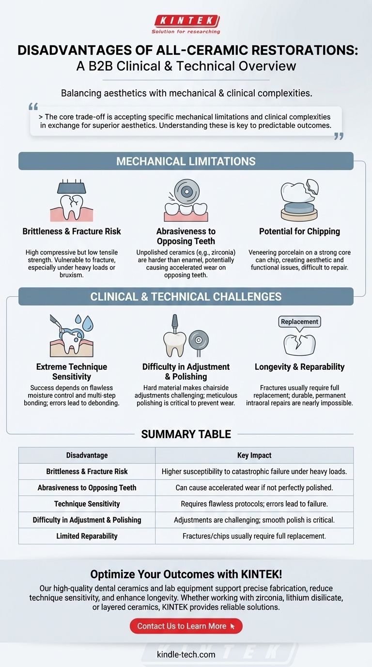 ما هي عيوب ترميمات السيراميك بالكامل؟ القيود الرئيسية للنجاح على المدى الطويل دليل مرئي