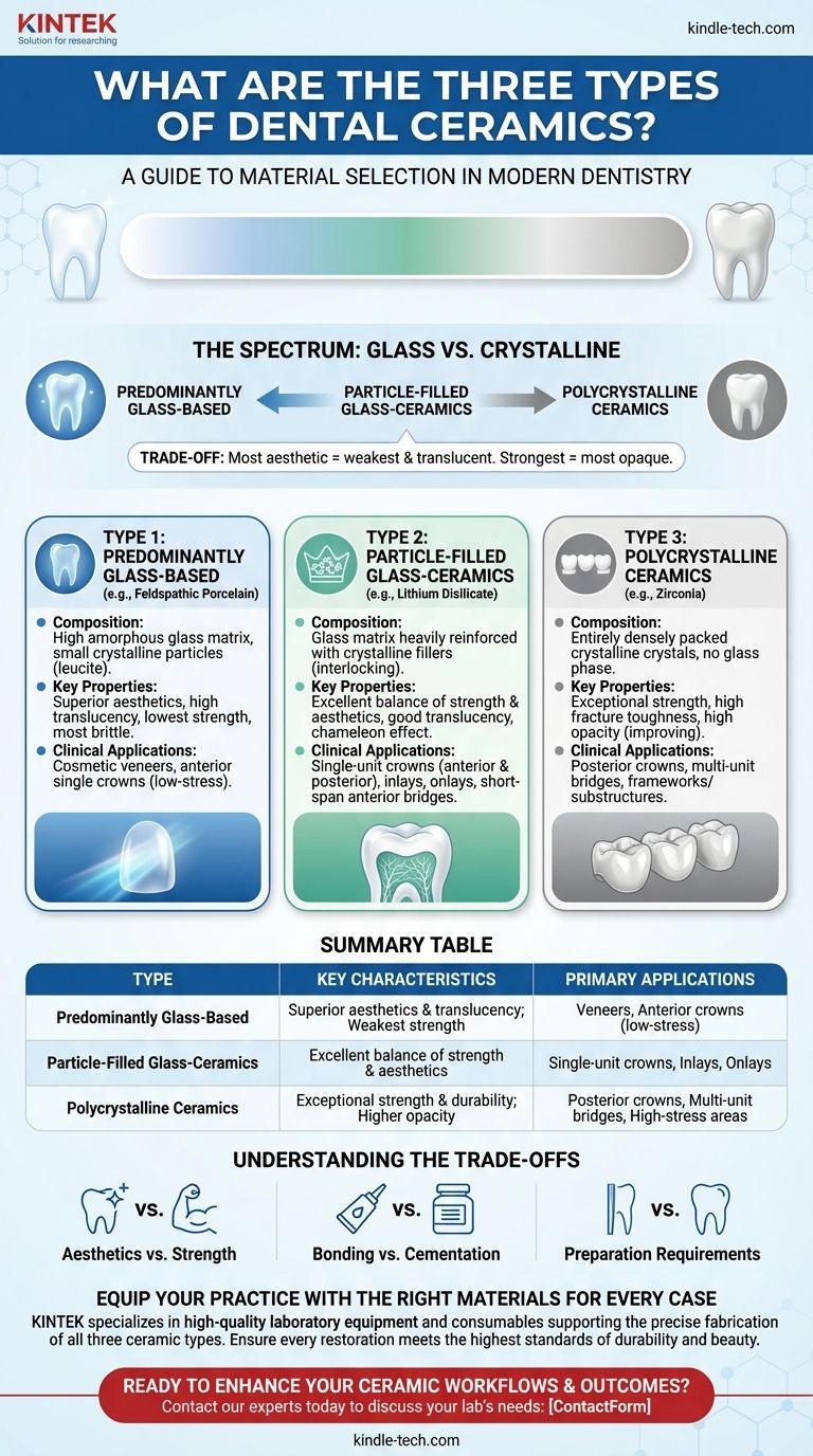 ما هي الأنواع الثلاثة من خزفيات الأسنان؟ اختر المادة المناسبة للقوة والجمالية دليل مرئي