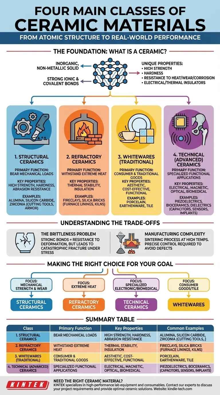 セラミックス材料の4つの主要な分類とは何ですか？機能と用途のガイド ビジュアルガイド