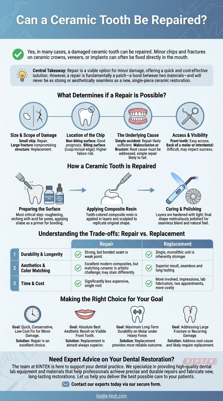 セラミック歯は修理できますか？欠けやひび割れを修復する歯科医向けガイド ビジュアルガイド