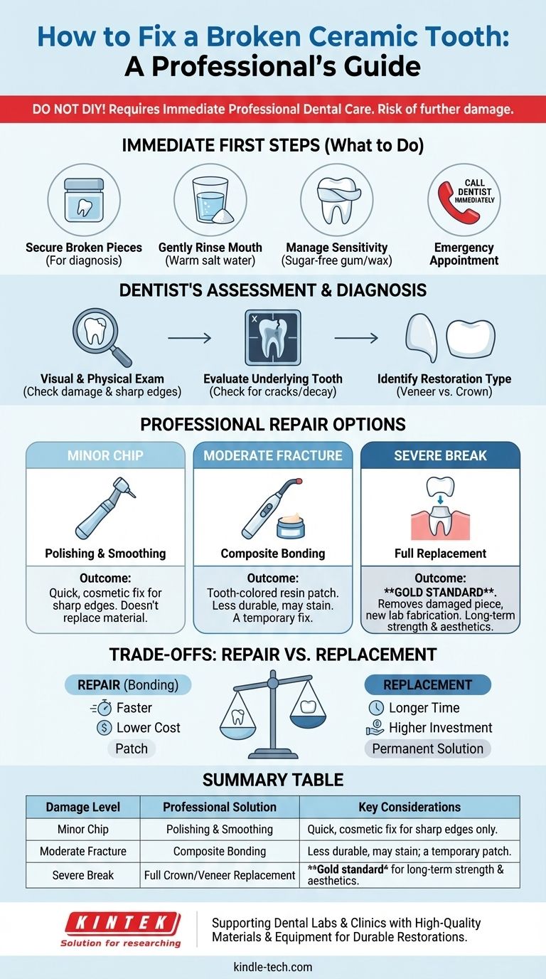 깨진 세라믹 치아를 어떻게 고치나요? 전문적인 수리 및 복원 솔루션을 확인하세요 시각적 가이드