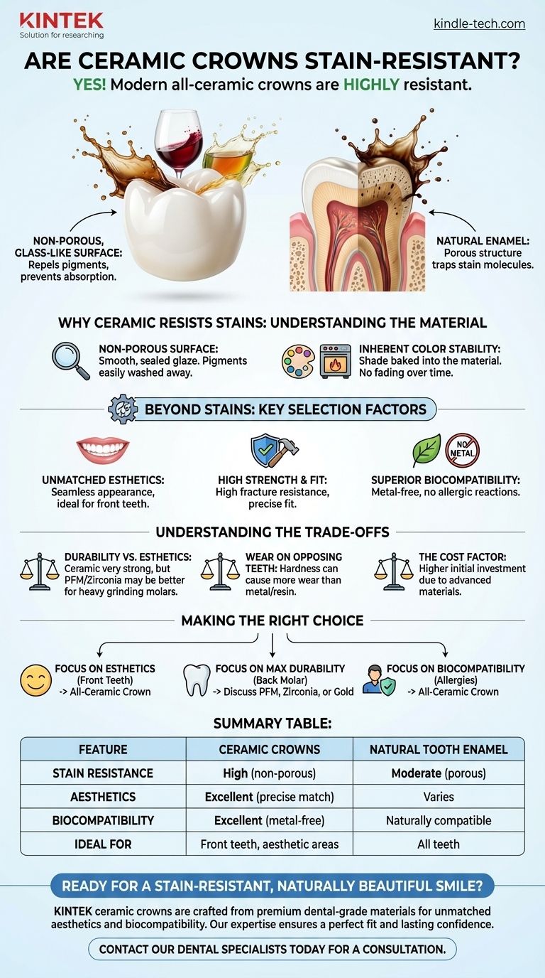 Are ceramic crowns stain-resistant? Discover the Secret to a Lasting, Bright Smile Visual Guide
