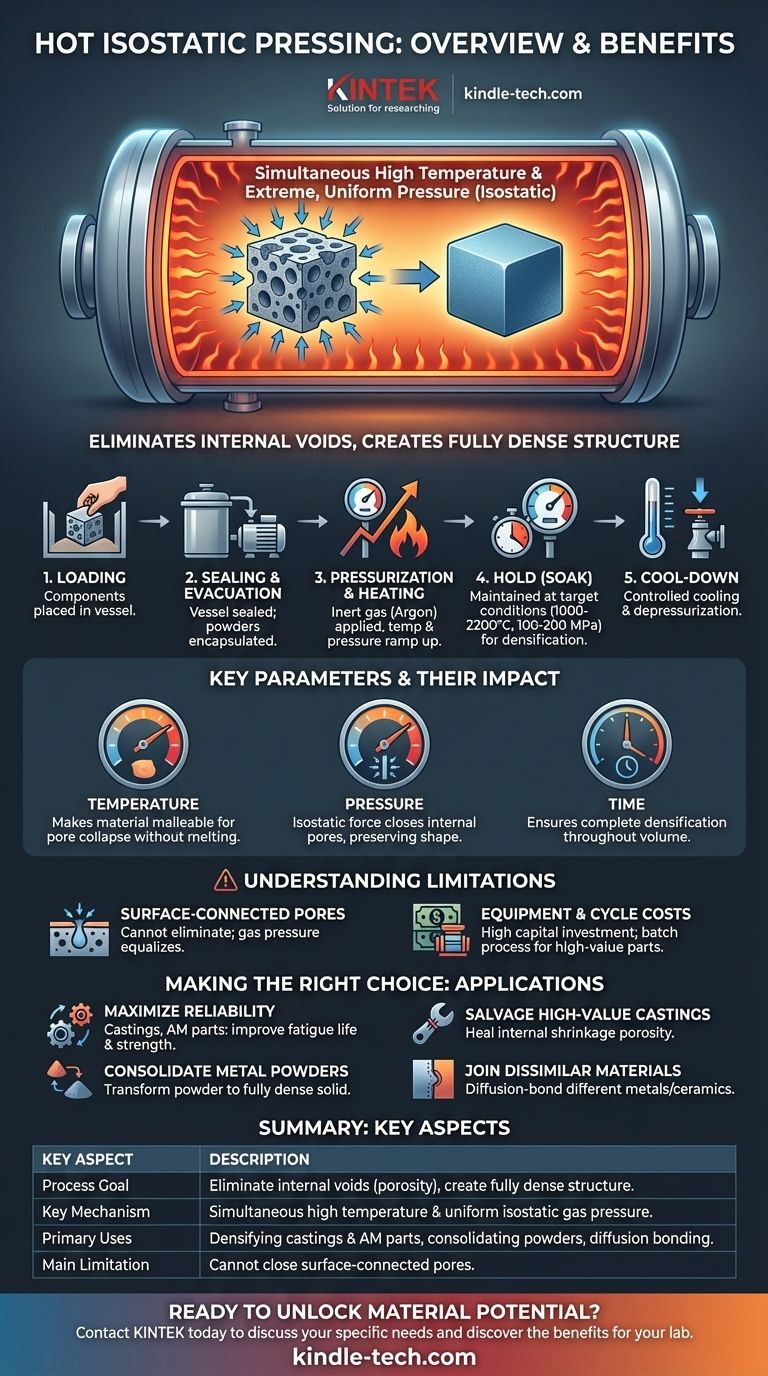 Qual è la panoramica della pressatura isostatica a caldo? Ottenere un'integrità del materiale superiore con HIP Guida Visiva