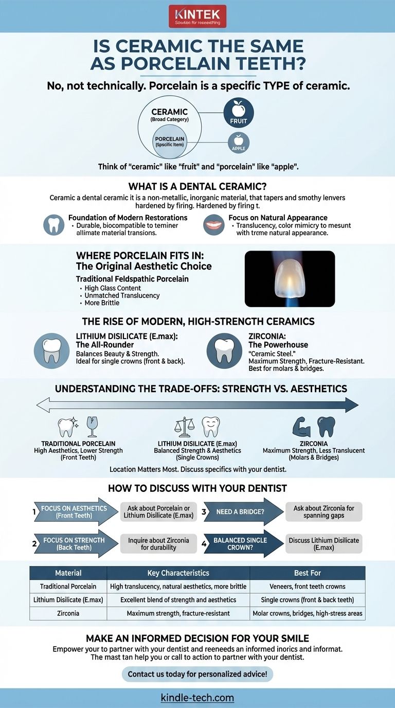 세라믹과 포셀린 치아는 같은 것인가요? 올바른 치과 재료 선택 가이드 시각적 가이드
