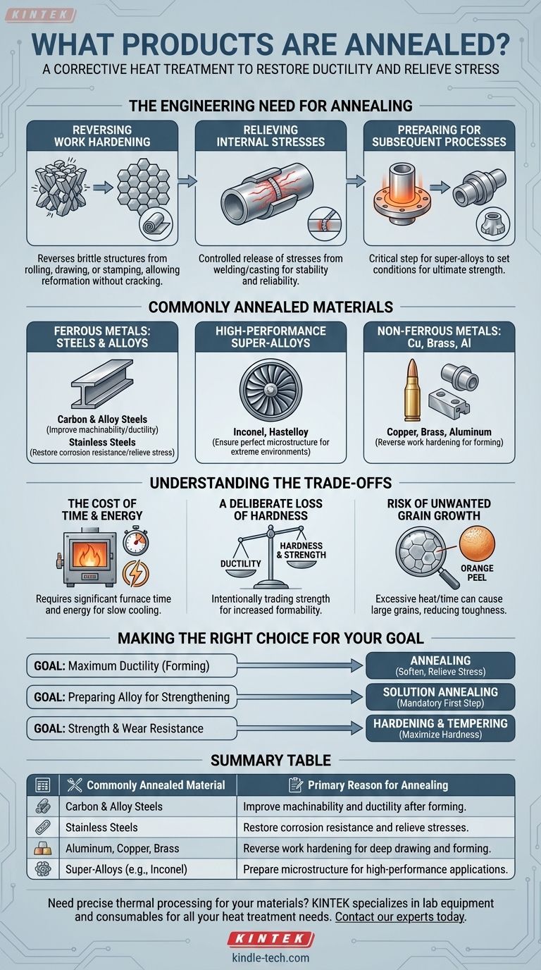 ما هي المنتجات التي تخضع للتخمير؟ دليل للمعادن التي تتطلب "إعادة ضبط" حرارية دليل مرئي