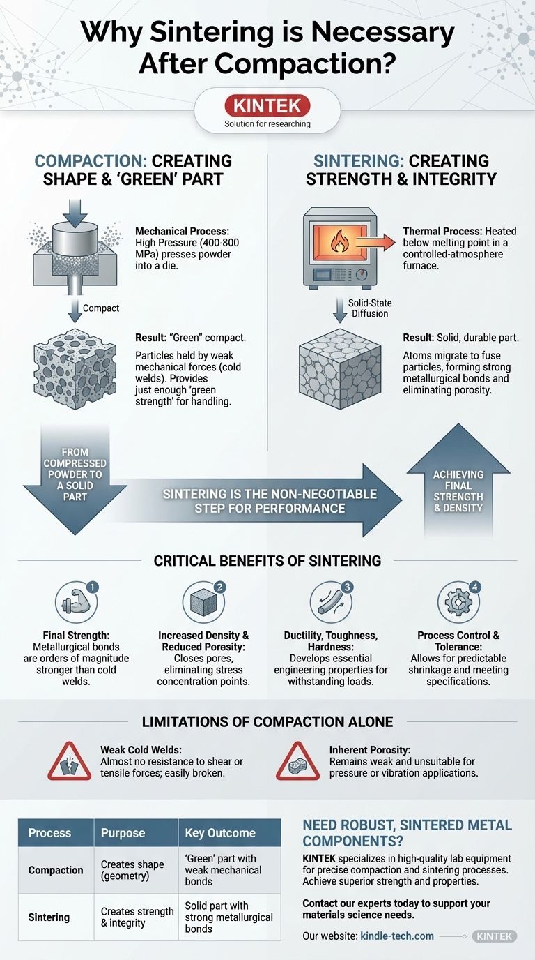 成形後に焼結が必要なのはなぜですか？弱い粉末を強くて耐久性のある金属部品に変換するため ビジュアルガイド