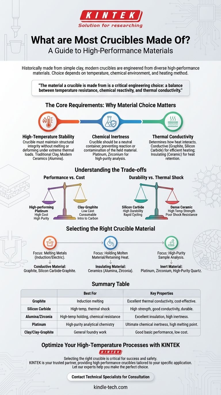 مما تصنع معظم البوتقات؟ دليل لاختيار المواد عالية الحرارة دليل مرئي