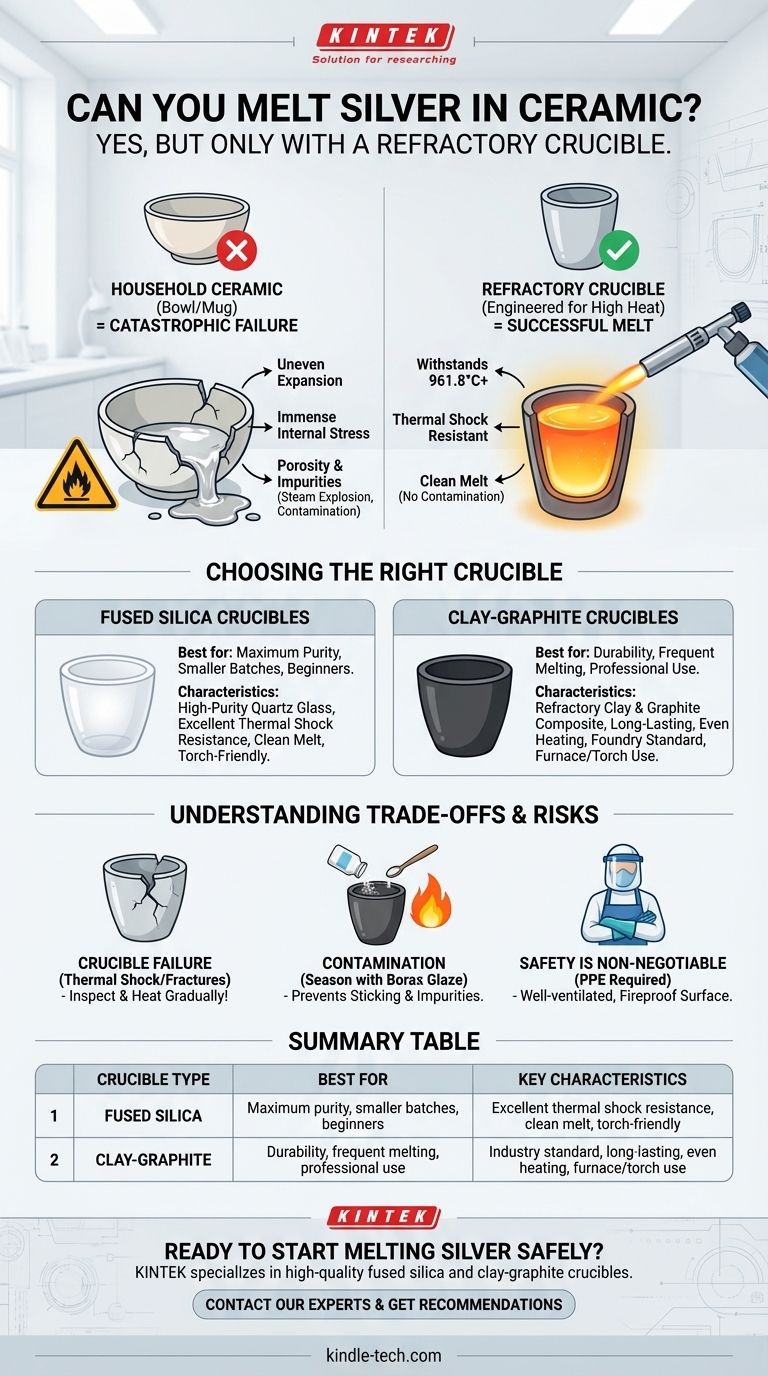 セラミックで銀を溶かすことはできますか？はい、適切なるつぼを使えば、安全で純粋な結果が得られます。 ビジュアルガイド