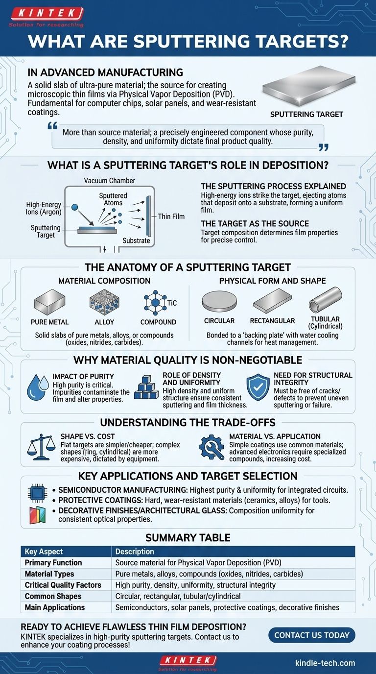 What are sputtering targets? Essential for High-Quality Thin Film Deposition Visual Guide