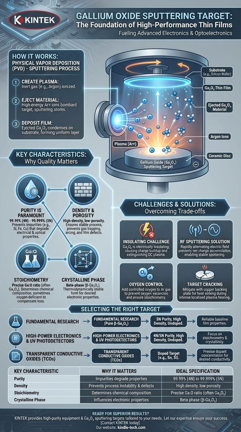 What is the sputtering target of gallium oxide? A Guide to High-Performance Ga₂O₃ Thin Films Visual Guide