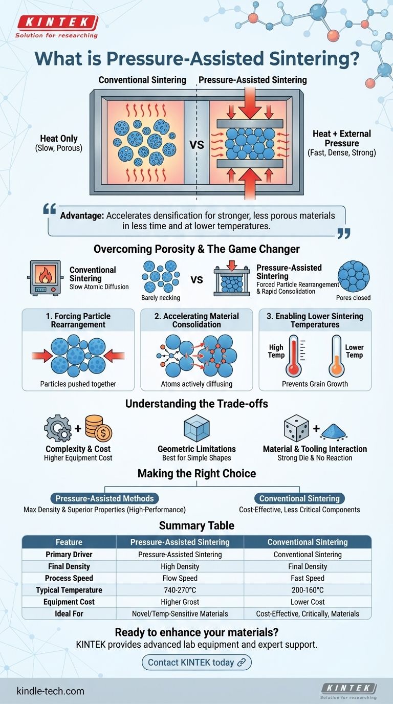 Qu'est-ce que le frittage assisté par pression ? Atteindre une densité et une résistance plus élevées en moins de temps Guide Visuel