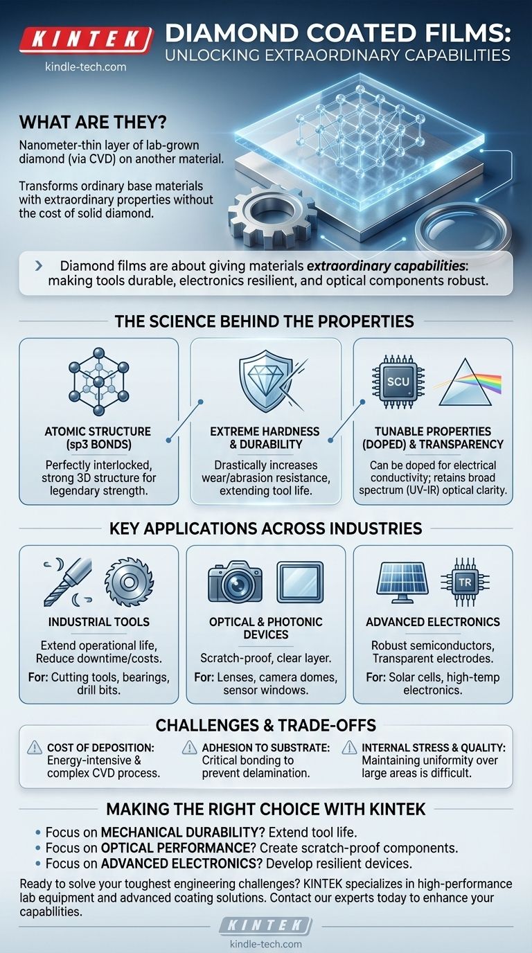 ダイヤモンドコーティング膜とは何ですか？超硬質で透明な層で材料を強化する ビジュアルガイド