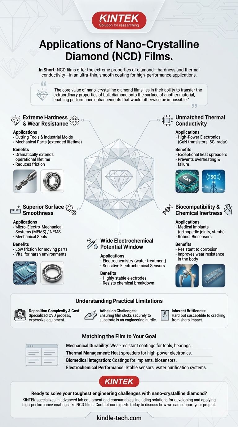 나노결정 다이아몬드 필름의 응용 분야는 무엇입니까? 기술의 극한 성능을 잠금 해제하세요 시각적 가이드